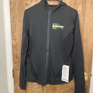 NWT Lululemon lightweight hooded running jacket Gray Ironman Athletic Jacket
